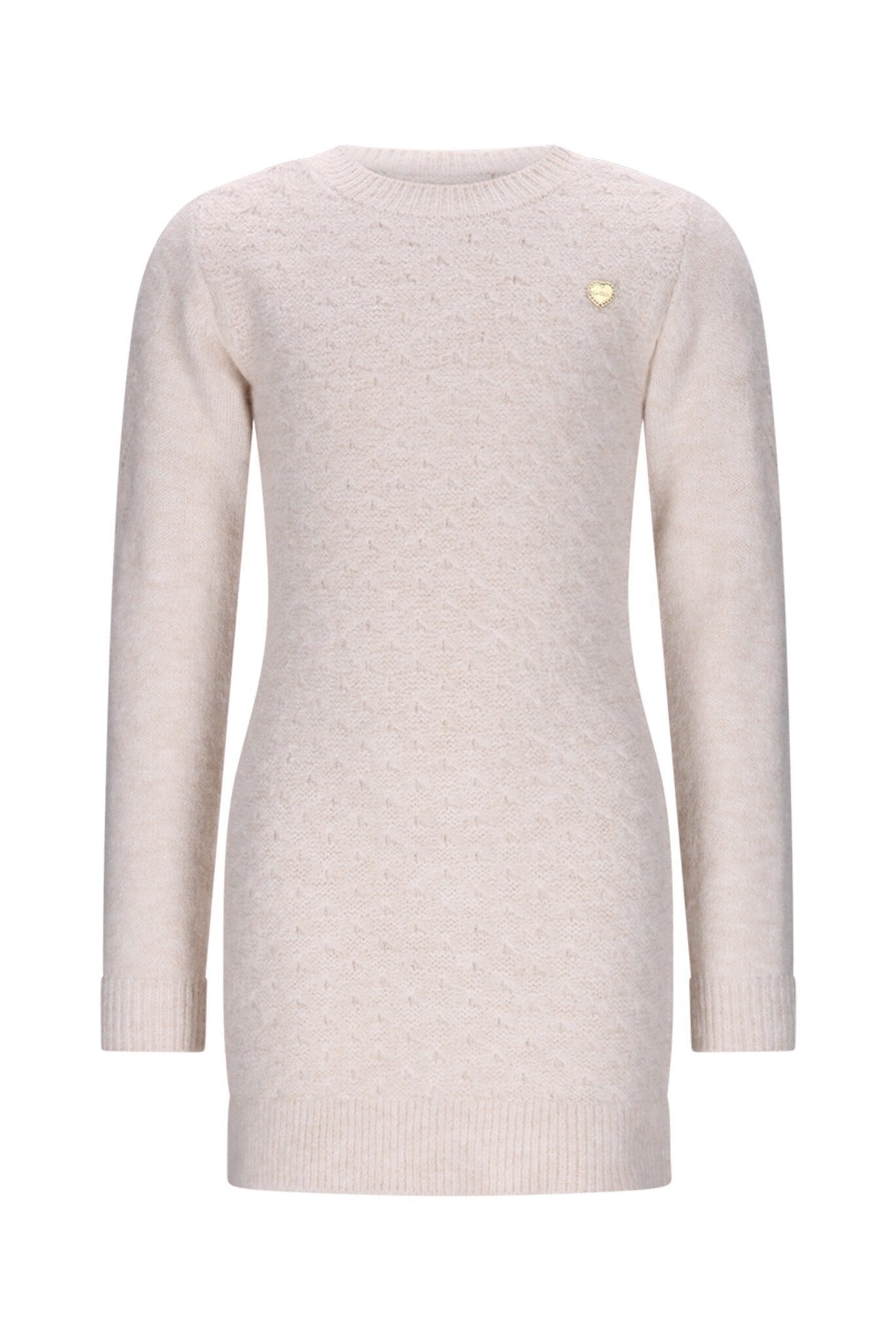 Le Chic winter jurk meisjes - wit - Saknita - gebreid afbeelding