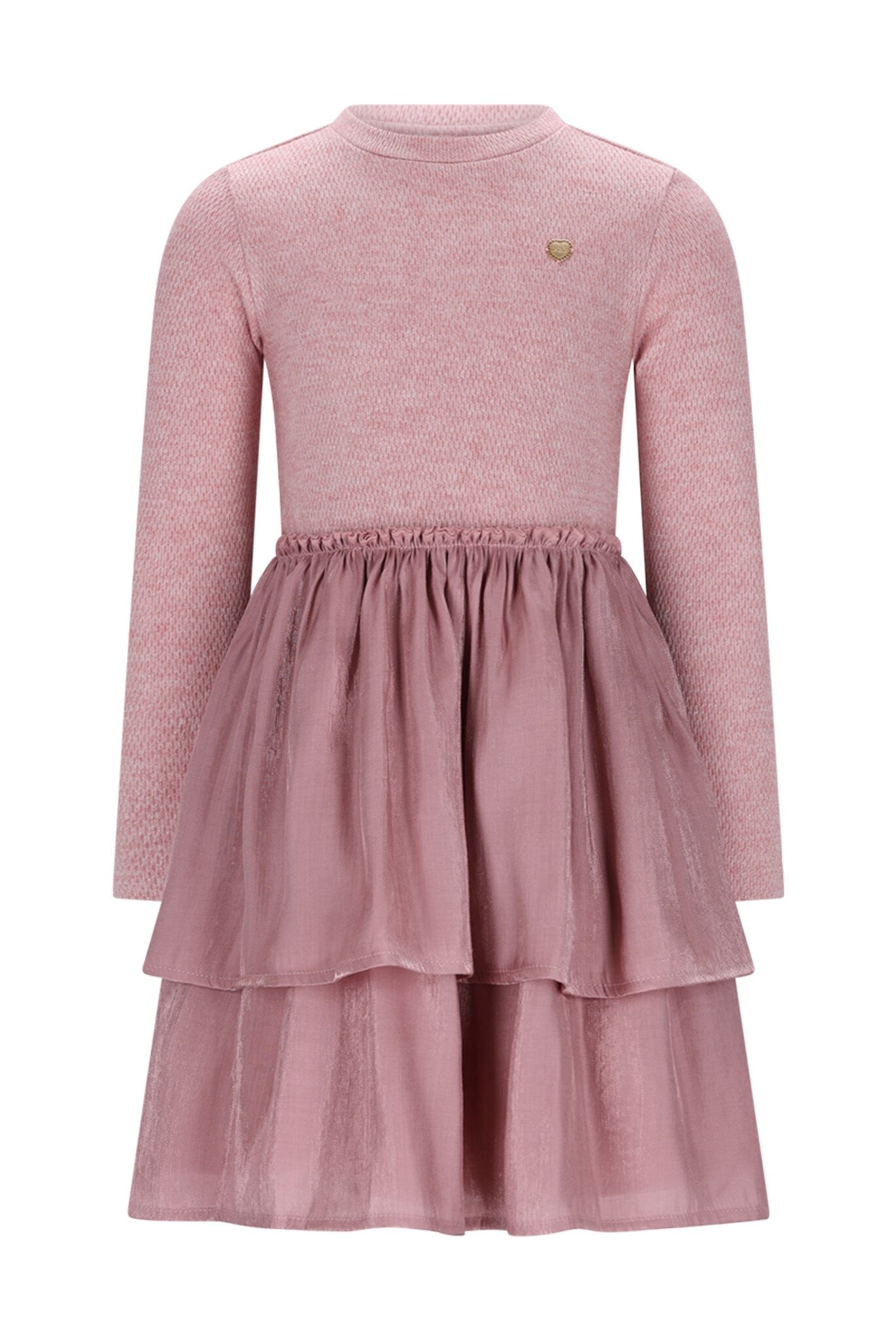 Le Chic winter jurk meisjes - roze - Simar - glitter, silky afbeelding