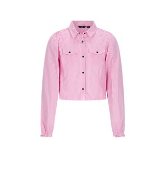 NoBell winter blouse meisjes - roze - Tikky - gestreept, cropped