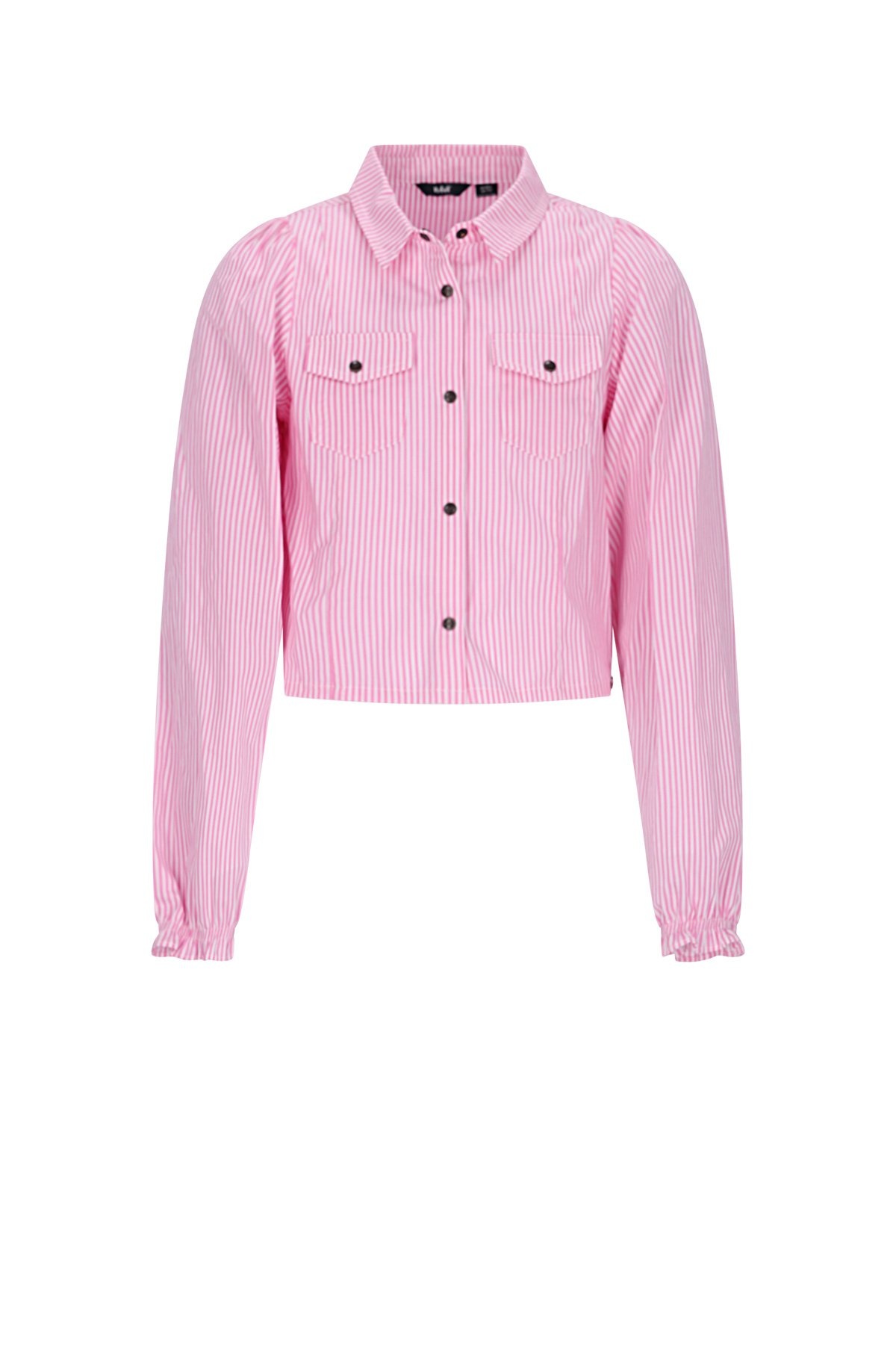 NoBell winter blouse meisjes - roze - Tikky - gestreept, cropped afbeelding