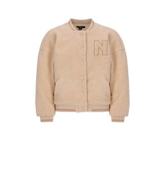 NoBell winter teddy varsity jas meisjes -ivoor - Darsy