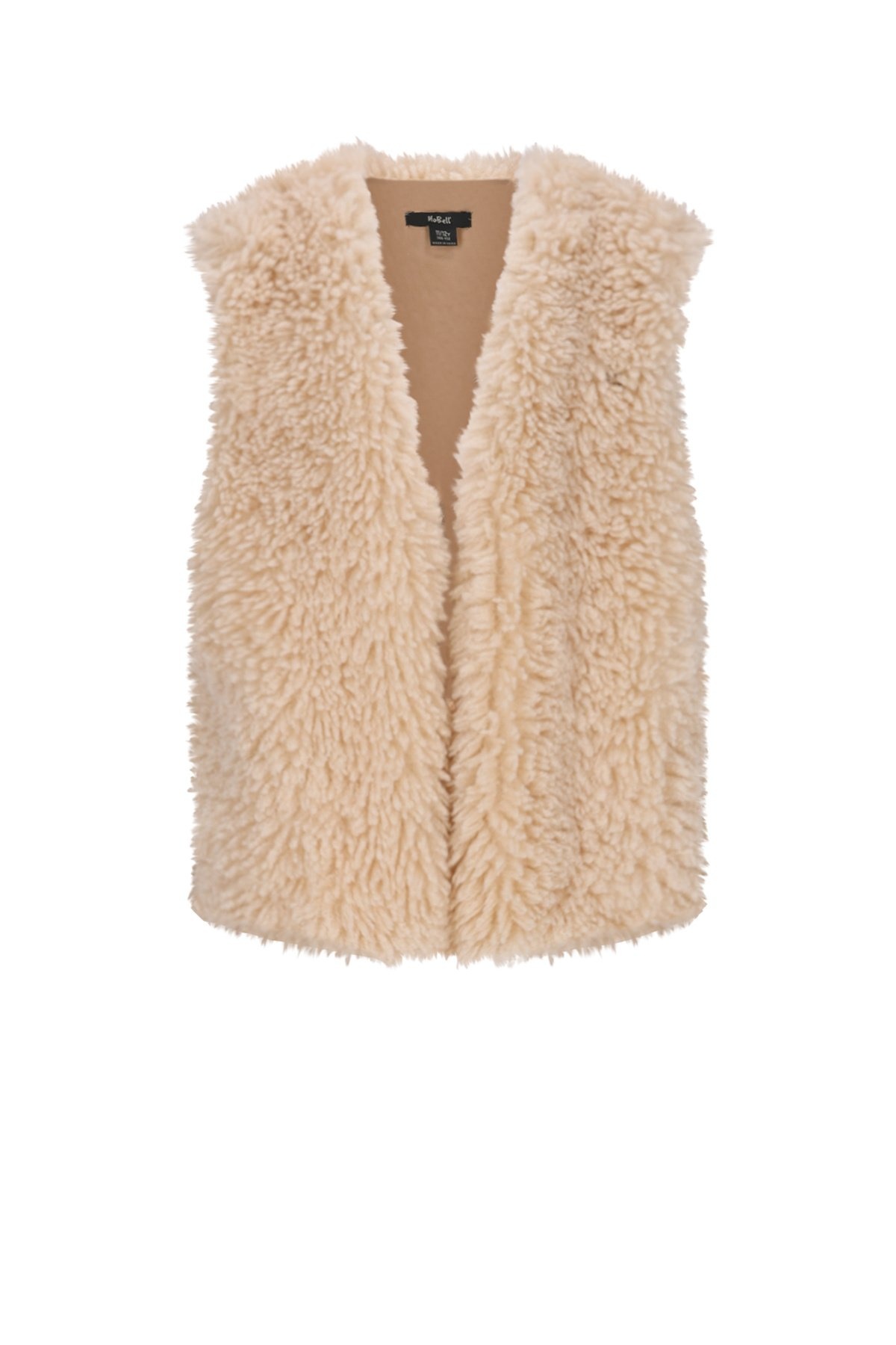NoBell winter gilet meisjes -ivoor - Kath - furry afbeelding