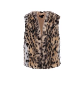 NoBell winter gilet meisjes - bruin - Kath - animal fur