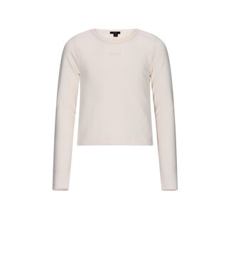 NoBell winter top meisjes - ivoor - Kobra - rib, split op achterkant