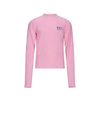 NoBell winter jersey crop top meisjes - roze - Krop - rib