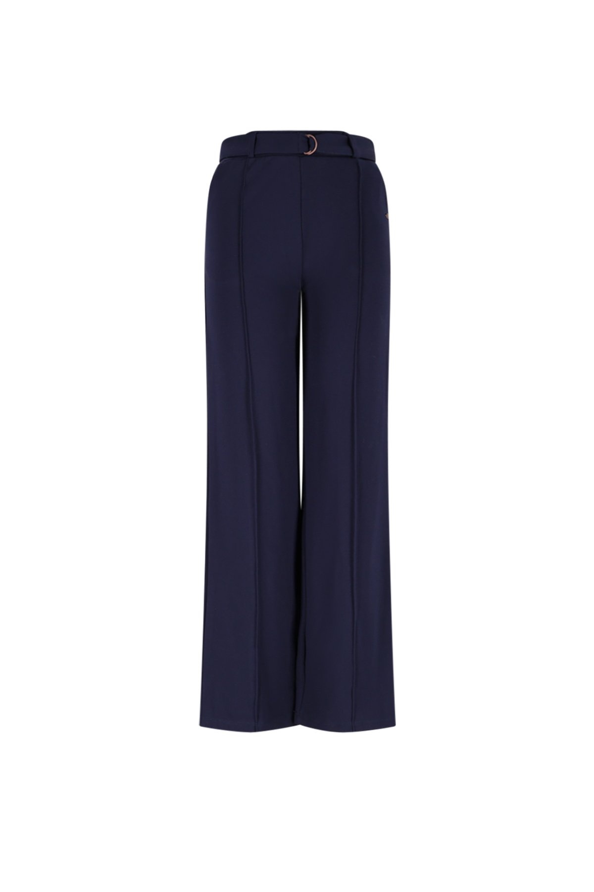 NoBell winter wide leg broek meisjes - navy blauw - Salet - interlock, met riem afbeelding