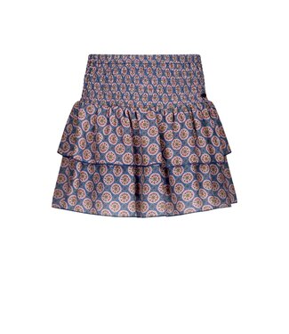 NoBell winter rok meisjes - blauw - Nika - smocked, laagjes