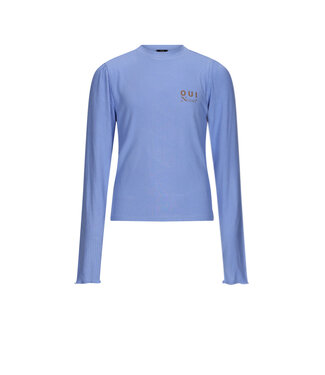 NoBell winter jersey crop top meisjes - licht blauw - Krop - rib