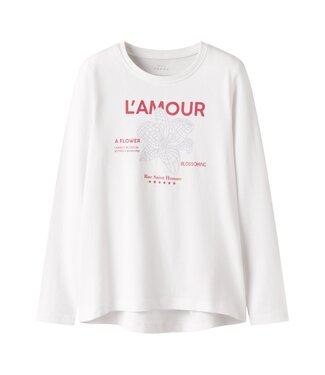 Name it wintershirt meisjes - wit - NkfViolet - loose fit