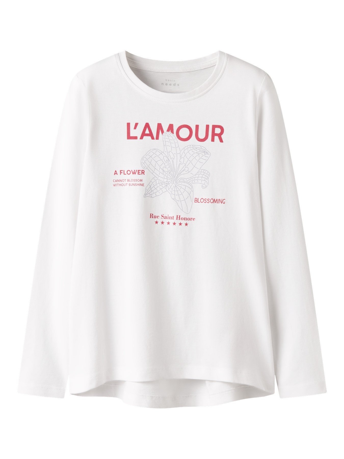 Name it wintershirt meisjes - wit - NkfViolet - loose fit afbeelding