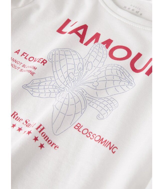 Name it winter shirt meisjes - wit - NkfViolet - loose fit