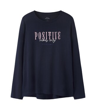 Name it winter shirt meisjes - navy blauw - NkfViolet - loose fit