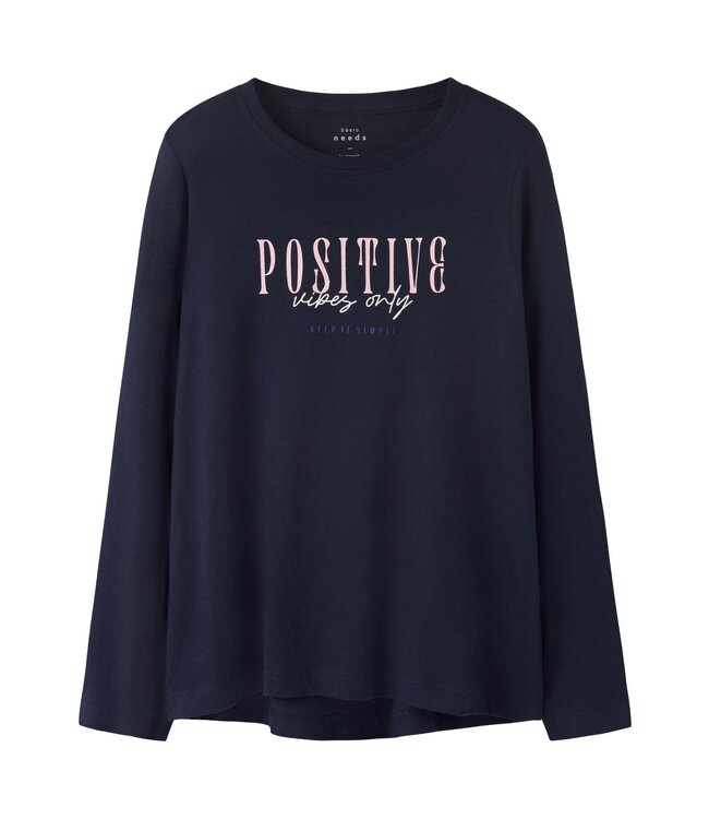 Name it winter shirt meisjes - navy blauw - NkfViolet - loose fit