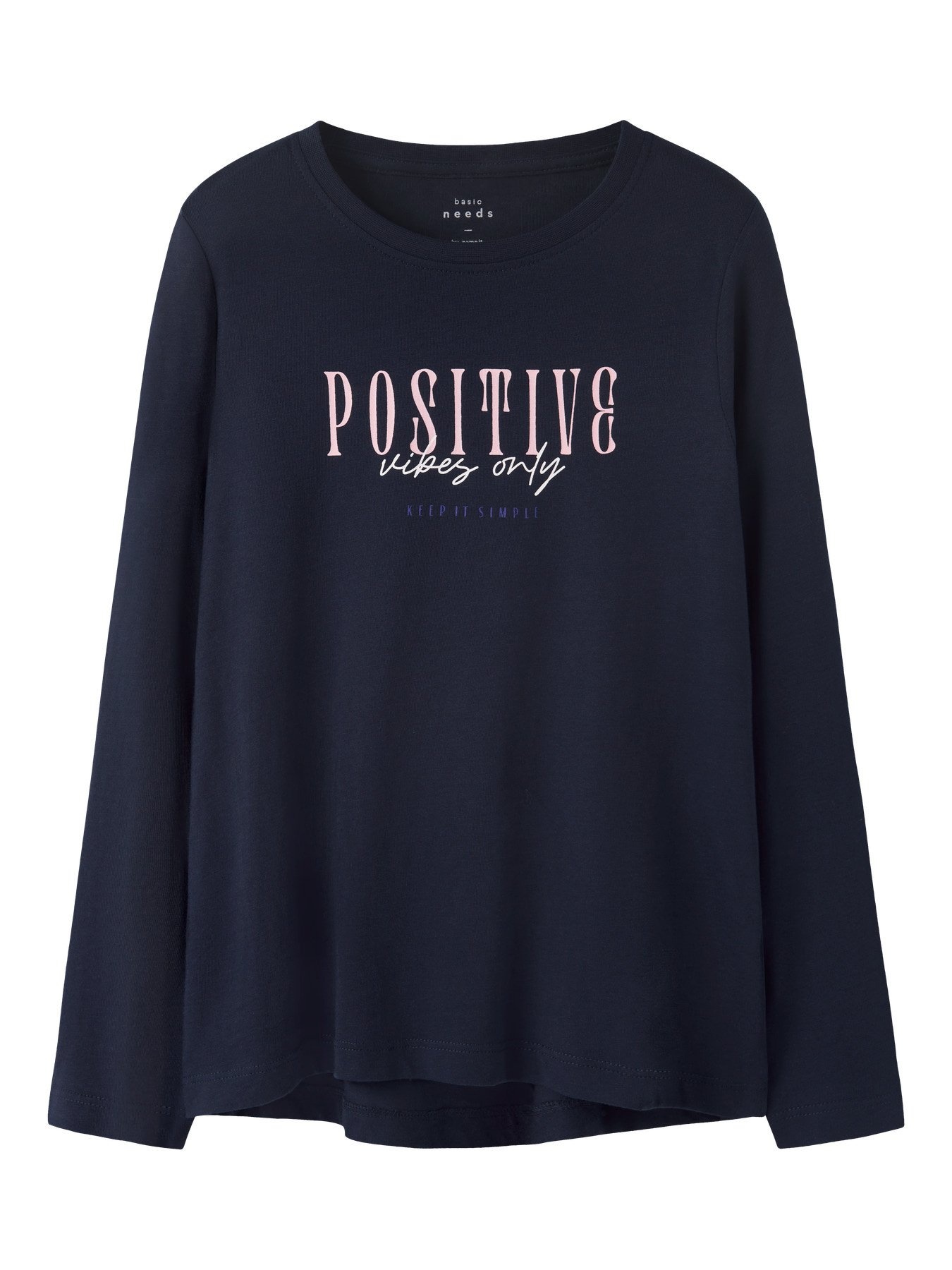 Name it winter shirt meisjes - navy blauw - NkfViolet - loose fit afbeelding