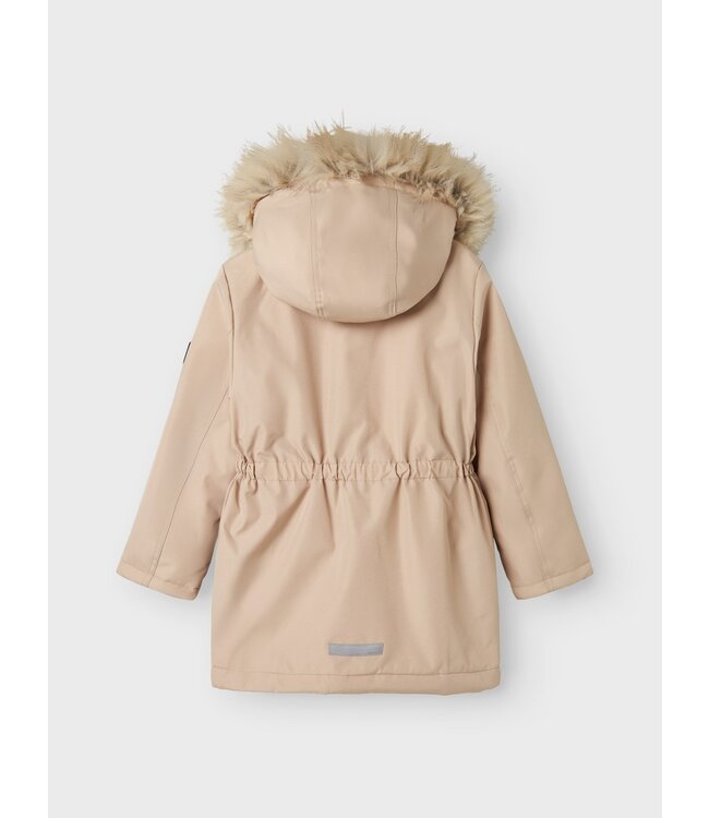 Name it winter winterjas meisjes - beige - NkfMilla - parka