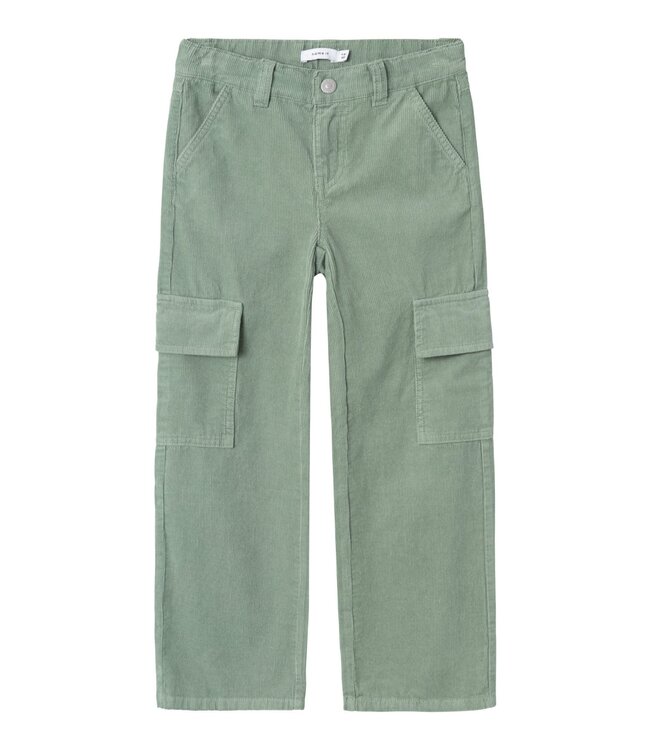 Name it winter broek meisjes - groen - NkfBella - wide leg