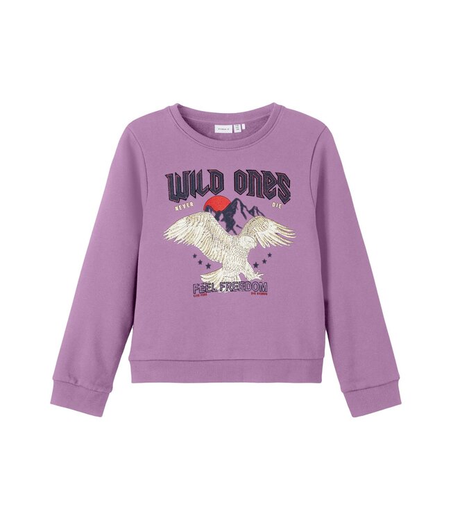Name it winter sweater meisjes - paars - NkfPnawild