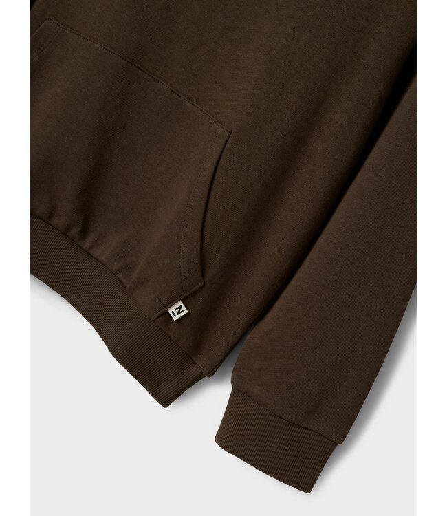 Name it winter hoodie jongens - bruin - NkmLanton