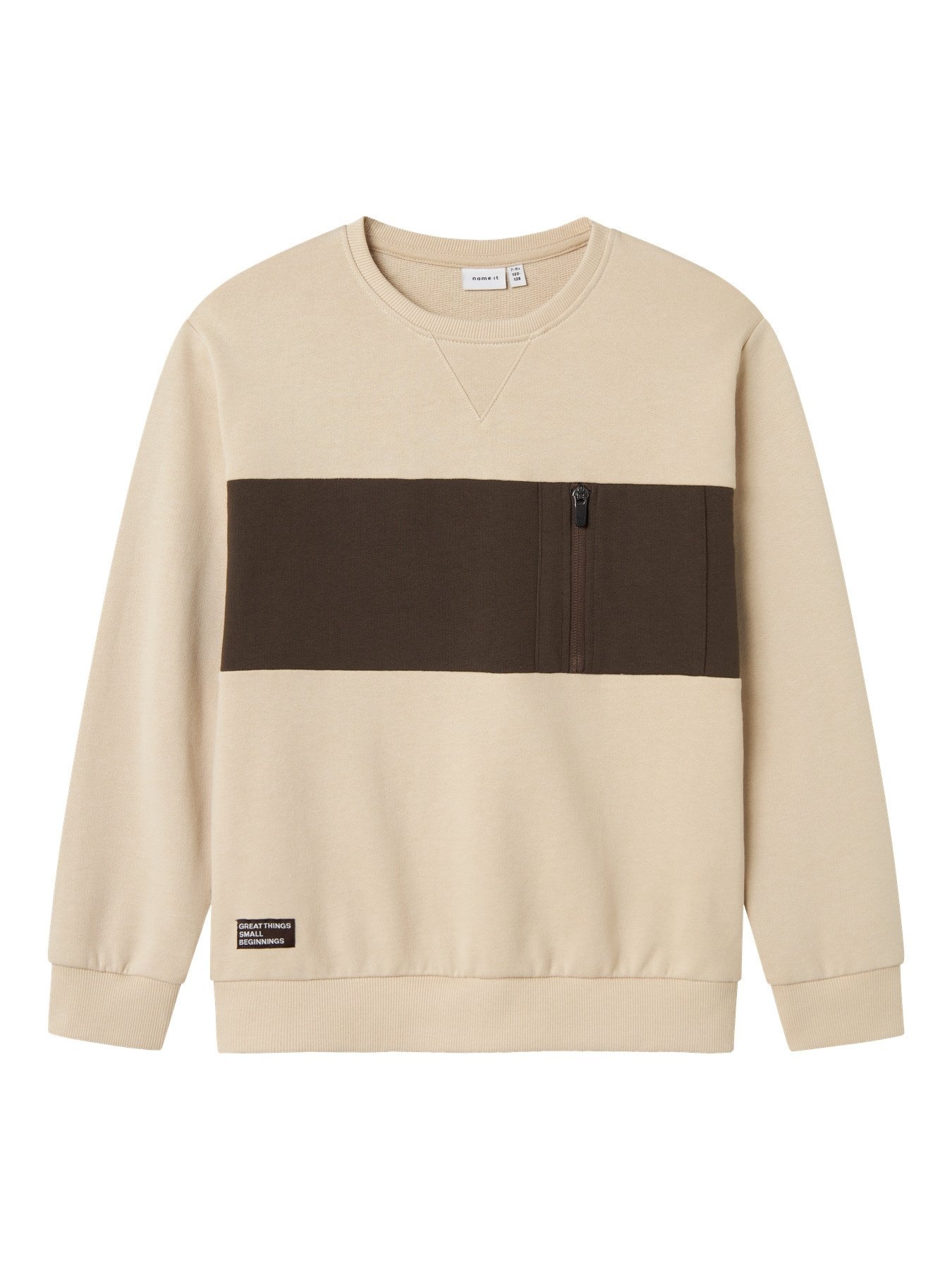 Name it winter sweater jongens - beige - NkmLionel afbeelding