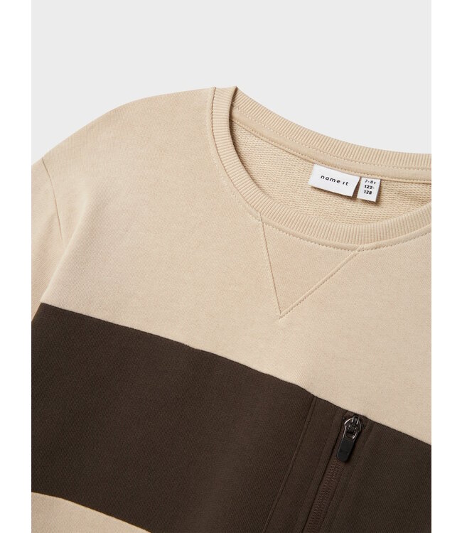Name it winter sweater jongens - beige - NkmLionel