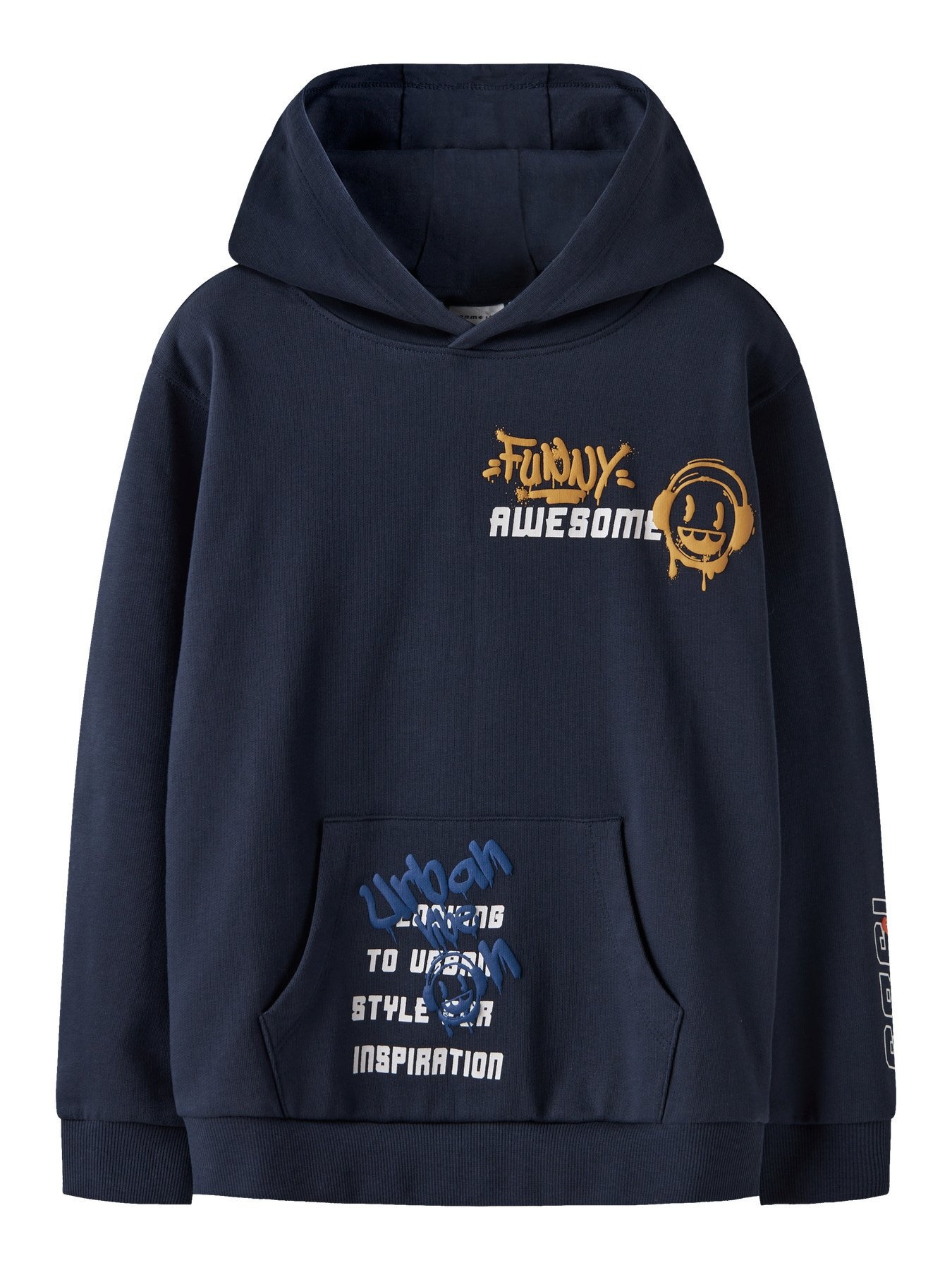 Name it winter hoodie jongens - navy blauw - NkmLucian afbeelding