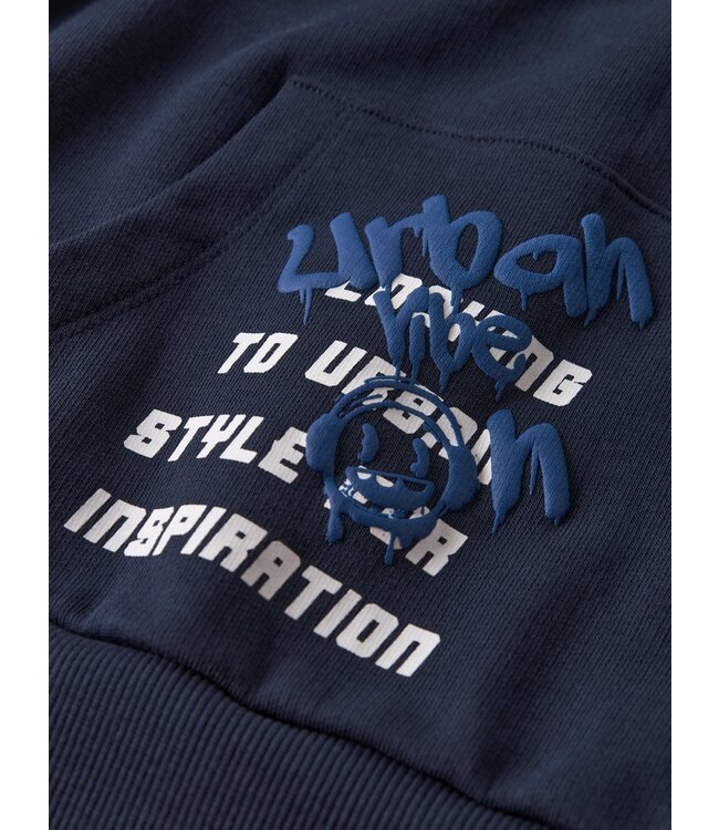 Name it winter hoodie jongens - navy blauw - NkmLucian