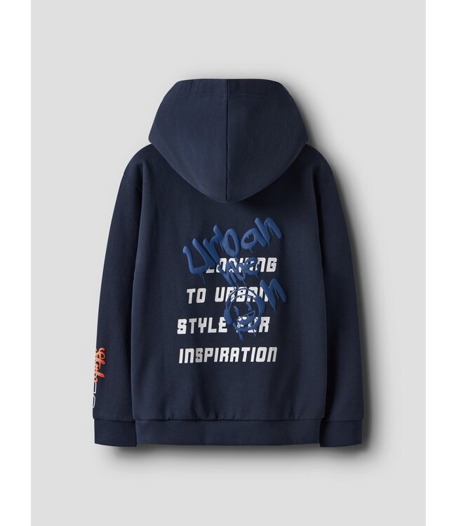 Name it winter hoodie jongens - navy blauw - NkmLucian