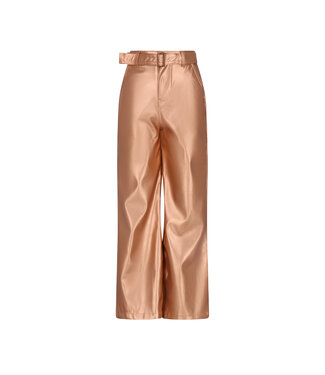 NoNo winter nep leren wide leg broek meisjes - taupe - Simona