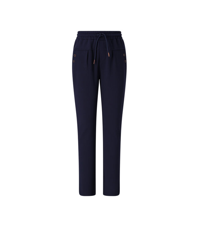 NoNo winter getailleerde broek meisjes - navy blauw - Snooze - interlock