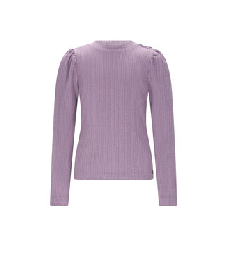 NoNo winter jersey t-shirt meisjes - paars- Kiva - gebreid
