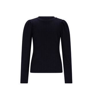 NoNo winter jersey t-shirt meisjes - navy blauw - Kiva - gebreid