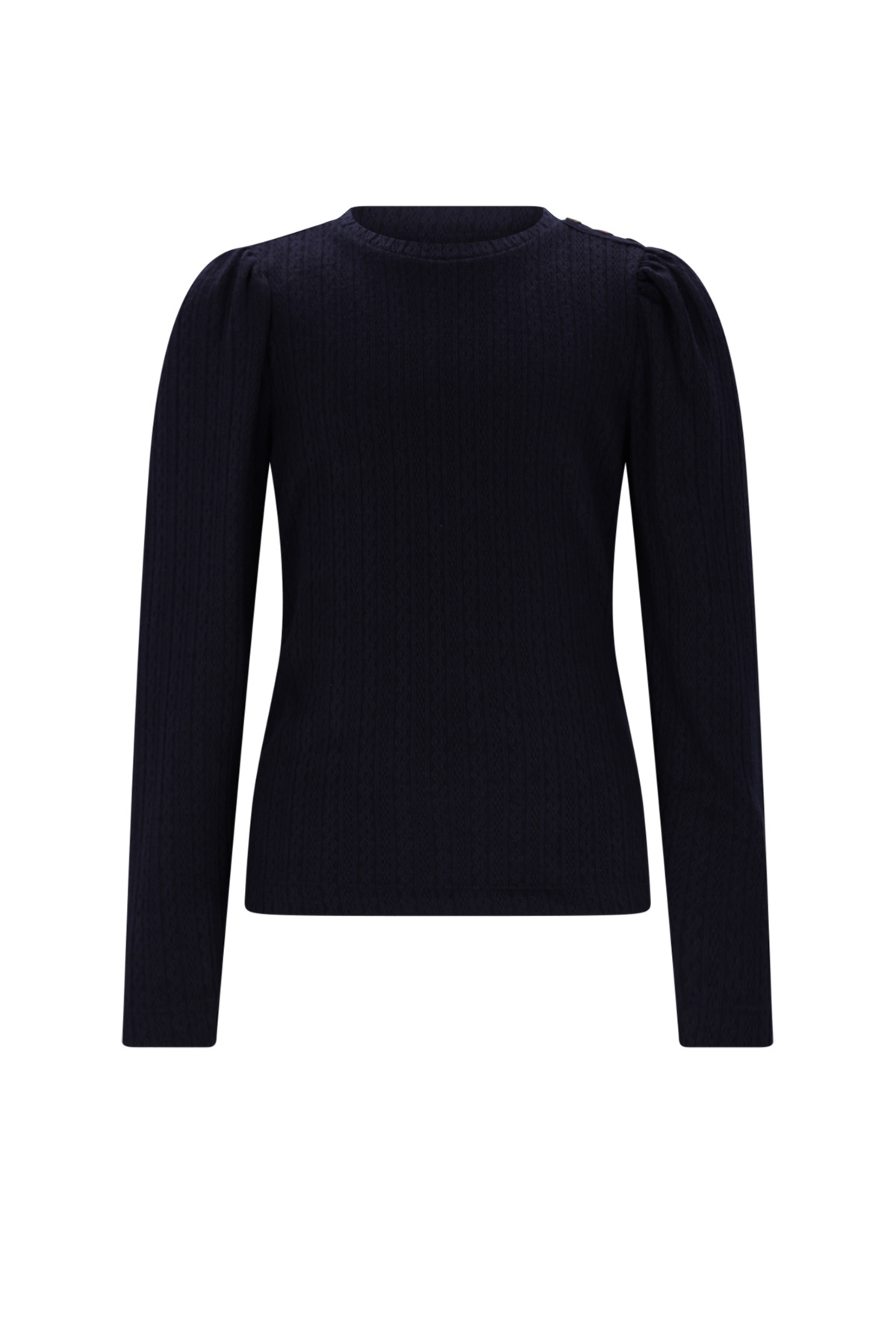 NoNo winter jersey t-shirt meisjes - navy blauw - Kiva - gebreid afbeelding