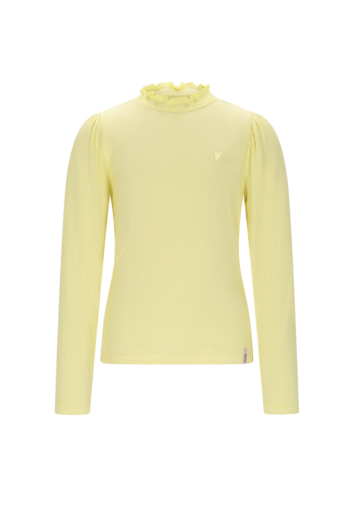 NoNo winter jersey t-shirt meisjes - geel - Koss - rib, ecovero afbeelding