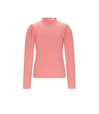 NoNo winter jersey t-shirt meisjes - roze - Koss - rib, ecovero