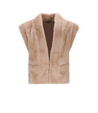 NoNo winter gilet meisjes - zand - Kila - fur