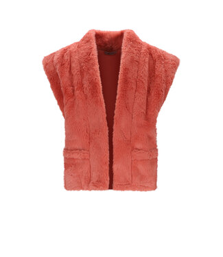NoNo winter gilet meisjes - roze - Kila - bont