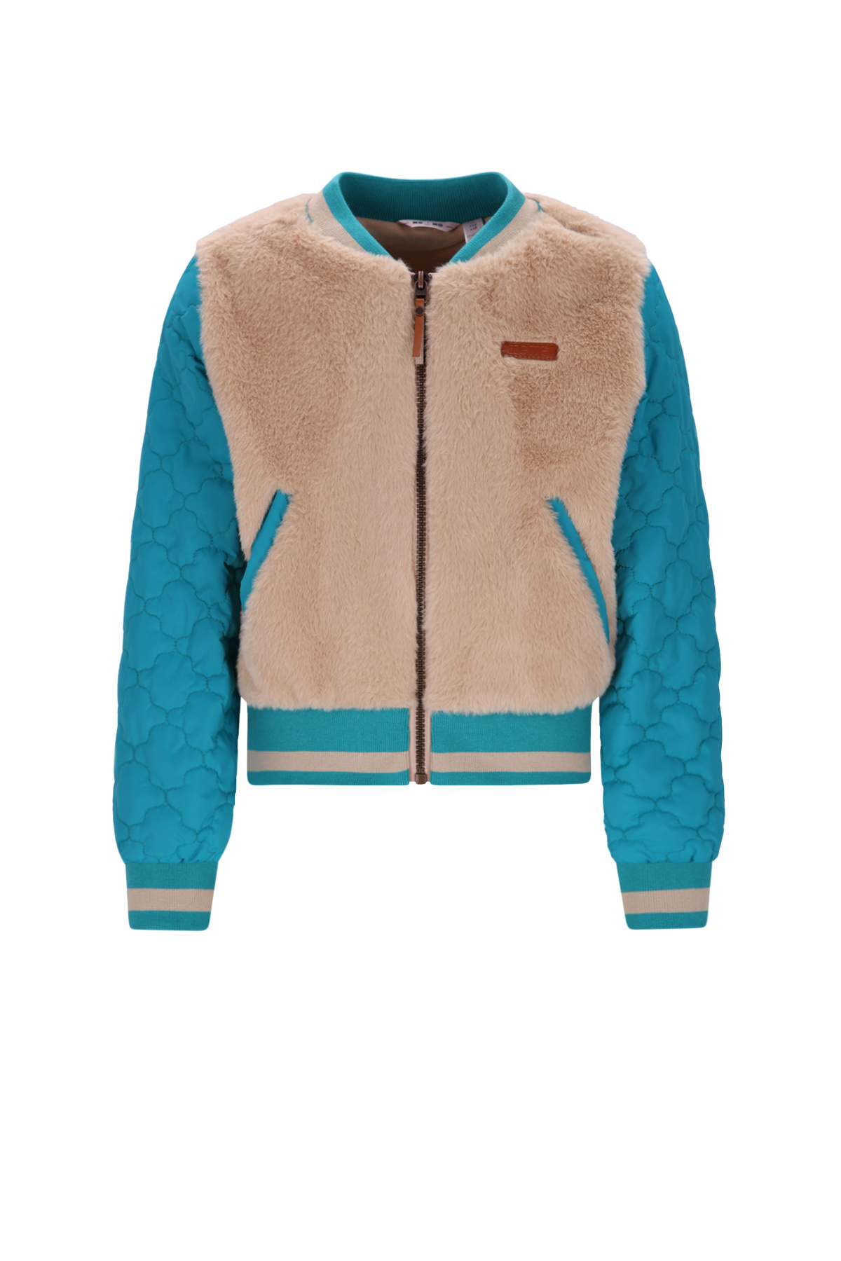 NoNo winter stepped jas meisjes - groen - Doris - bont afbeelding