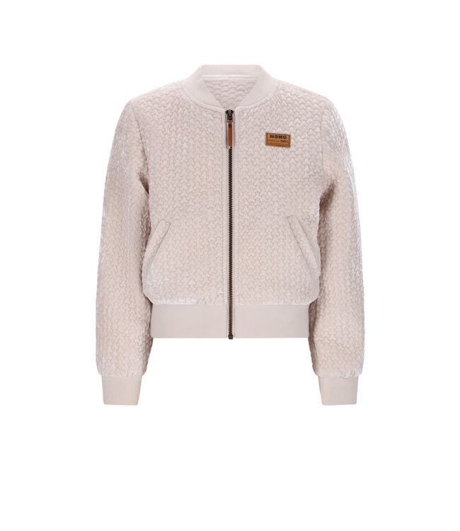 NoNo winter velvet stepped jas meisjes - ivoor - Doris