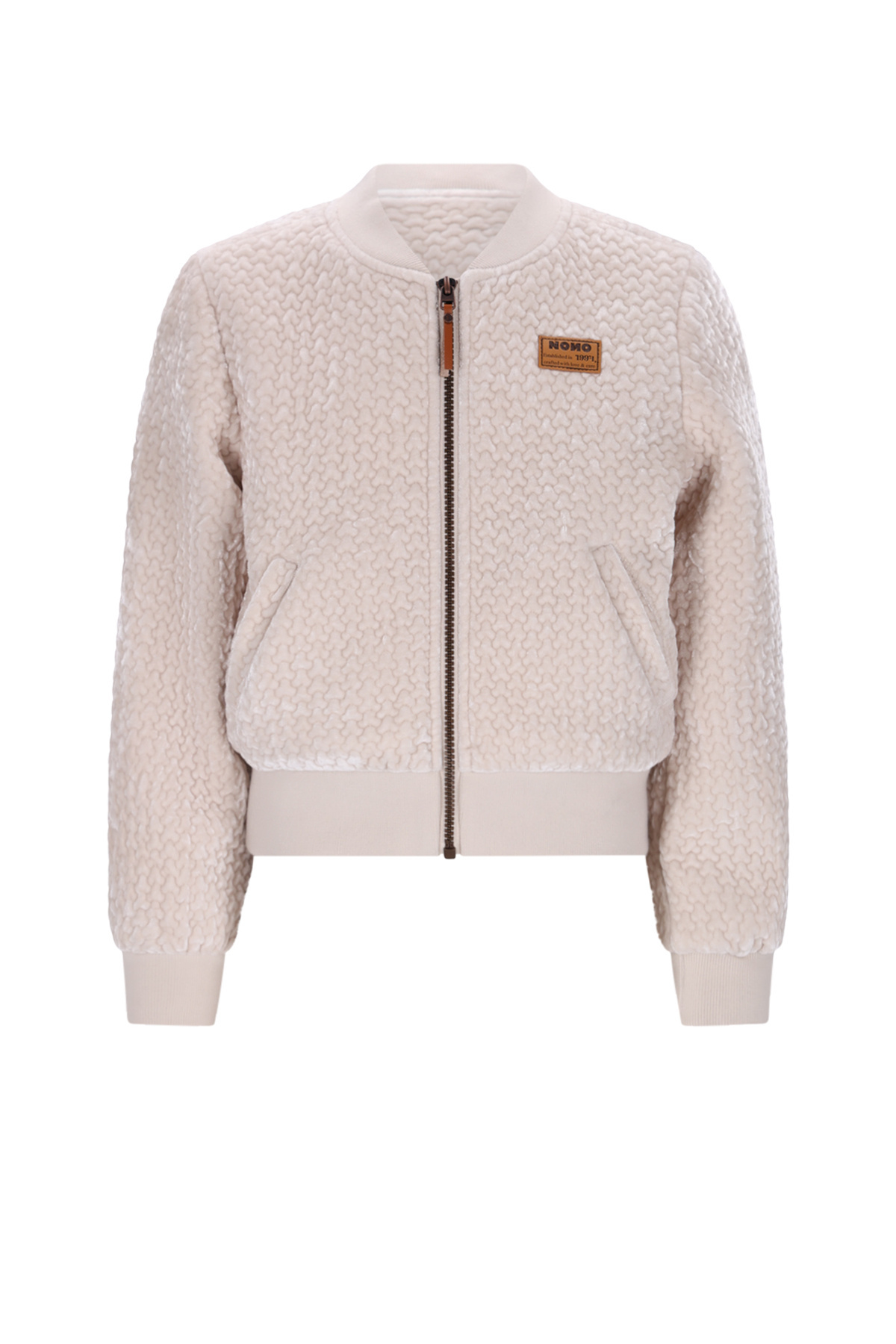 NoNo winter velvet stepped jas meisjes - ivoor - Doris afbeelding