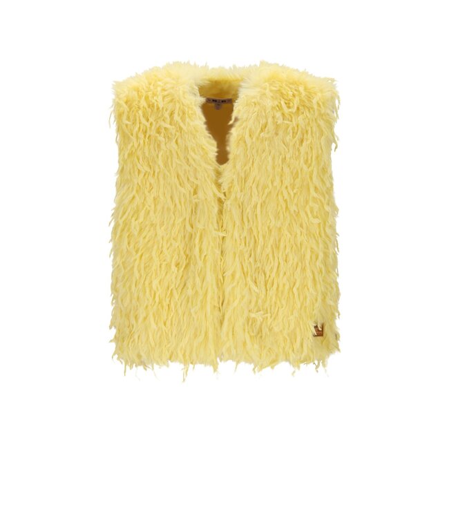 NoNo winter gilet meisjes - geel - Kath - fur