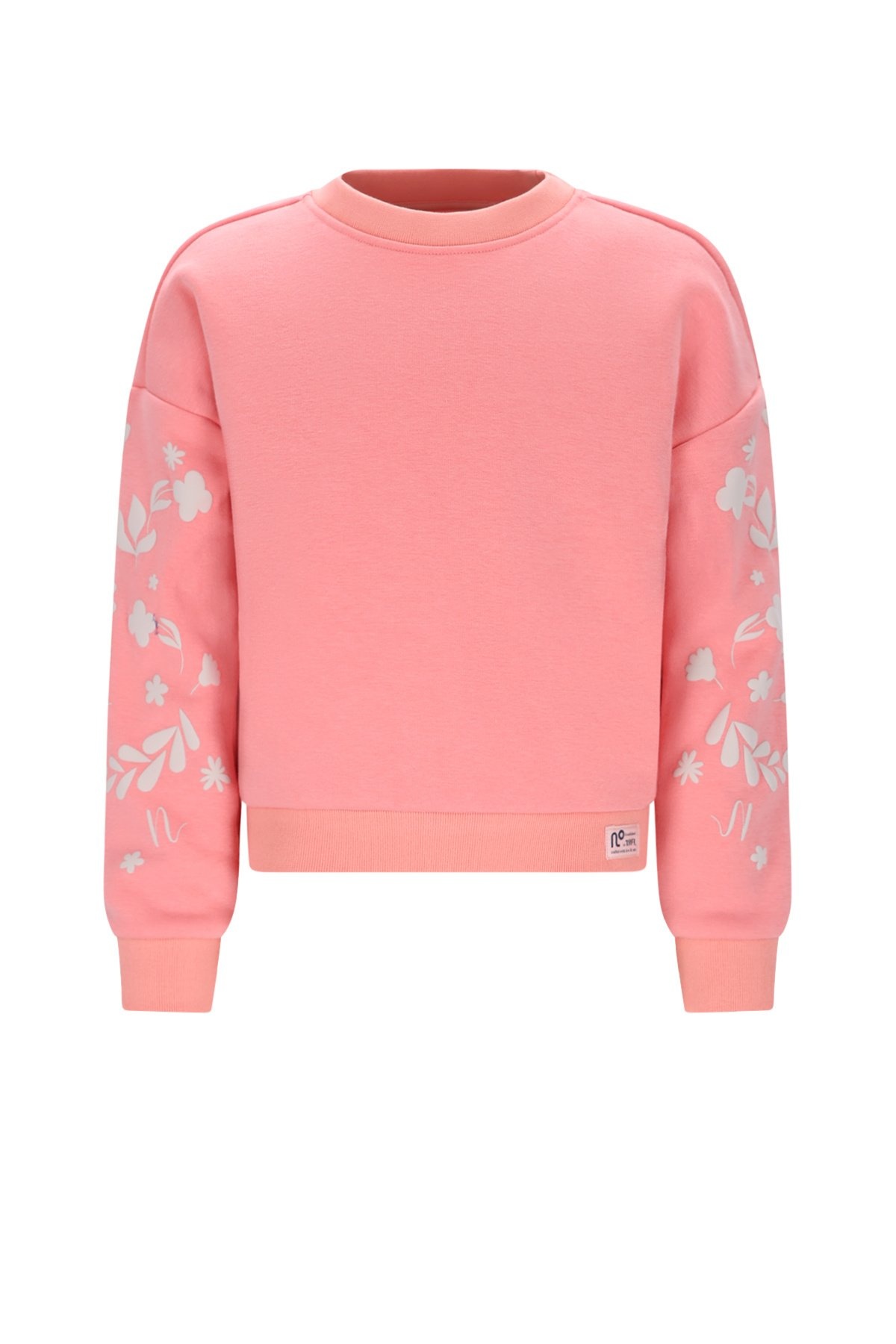 NoNo winter sweater meisjes - roze - Konono - furry, mouwprint afbeelding