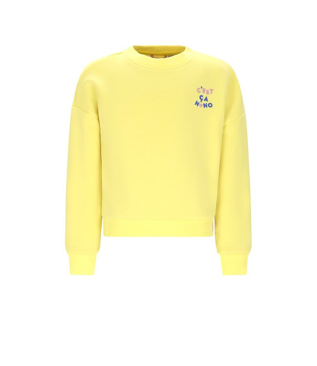 NoNo winter sweater meisjes - geel - Konono - furry, print