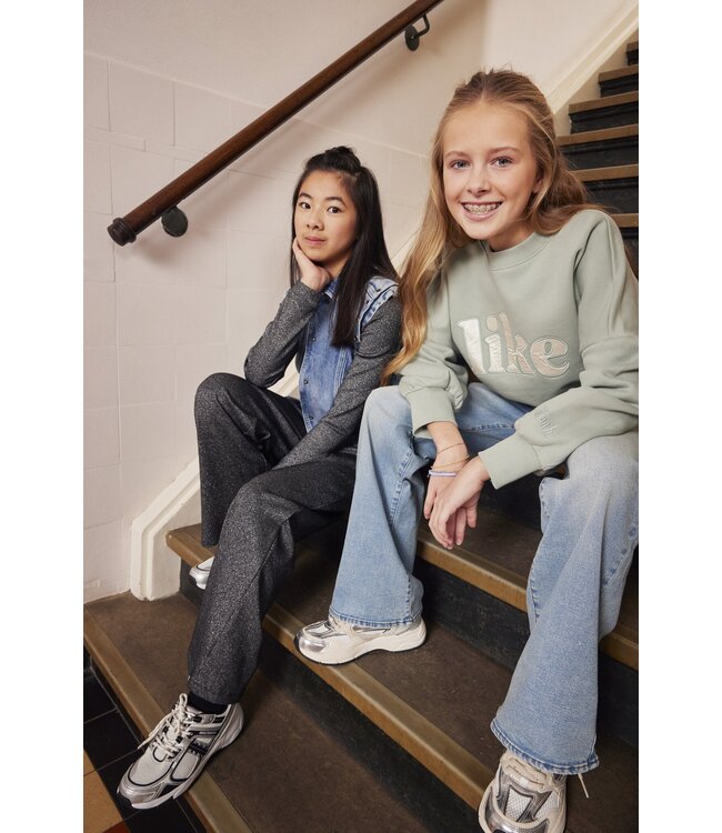 Indian Blue Jeans Winter broek meisjes - zwart - metallic