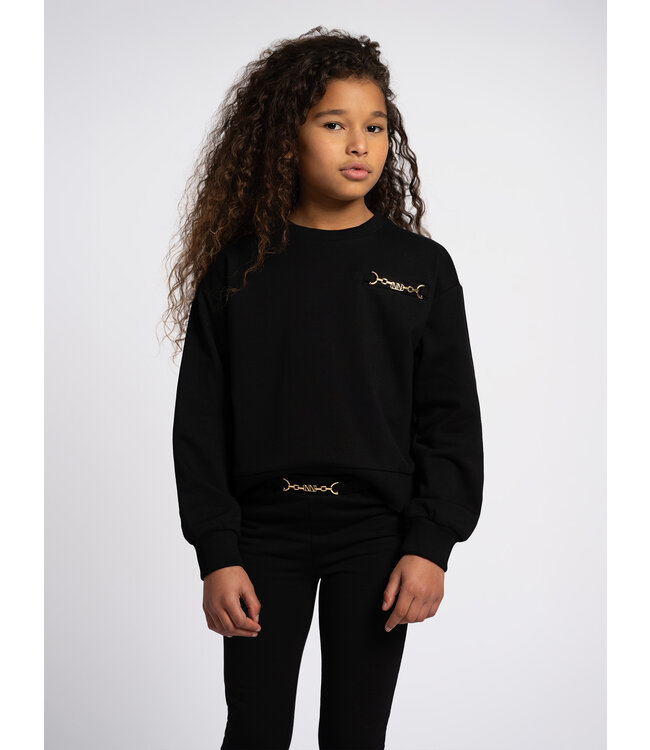 Nik&Nik winter flare broek meisjes - zwart - Sage