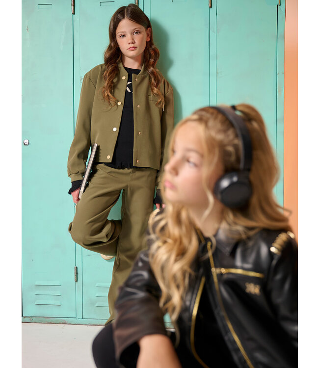 Nik&Nik winter bomberjack meisjes - groen - Eliza