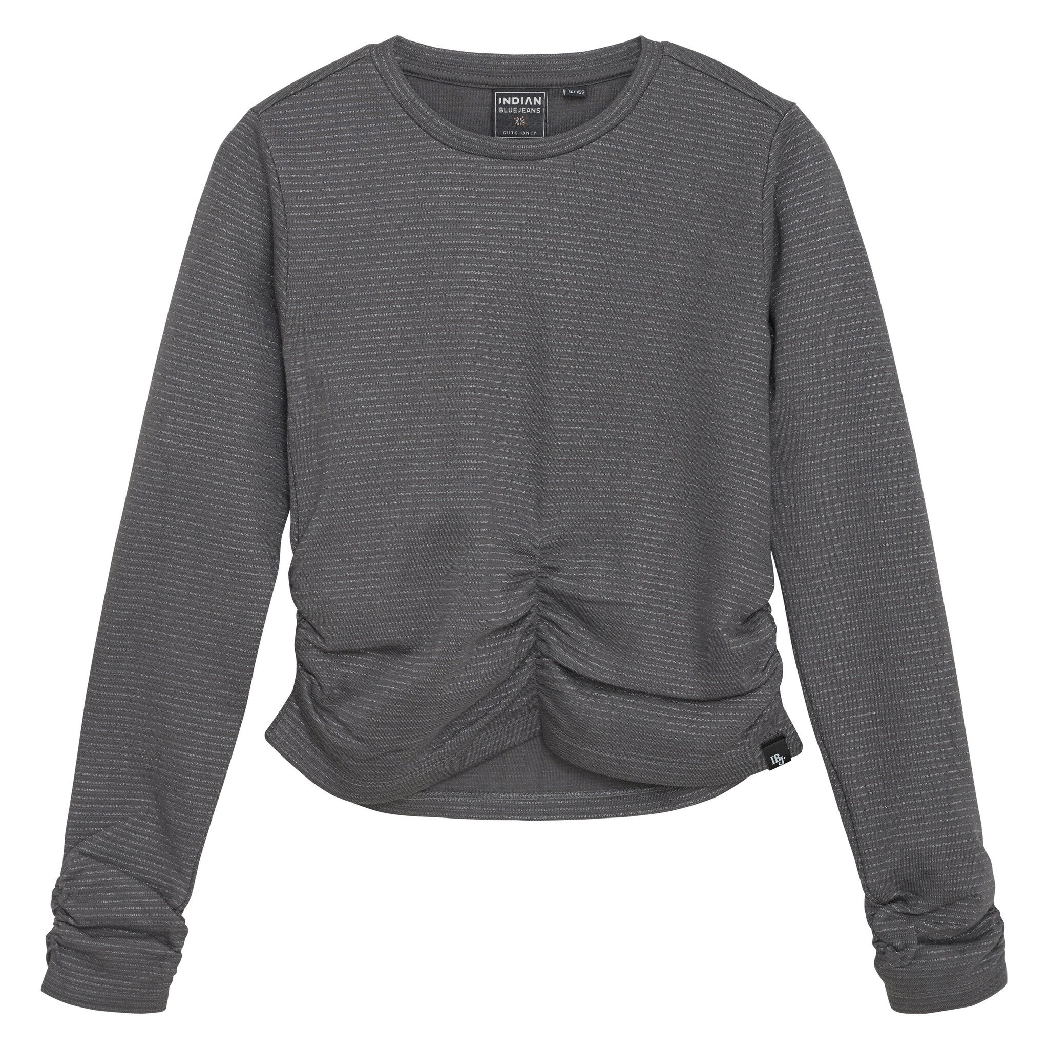 Indian Blue Jeans Winter t-shirt meisjes - grijs - longsleeve/strepen/Lurex afbeelding