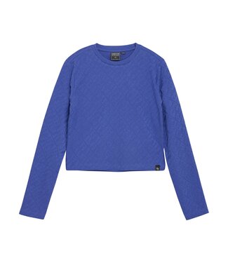 Indian Blue Jeans Winter t-shirt meisjes - blauw - longsleeve/logo/Jacquard