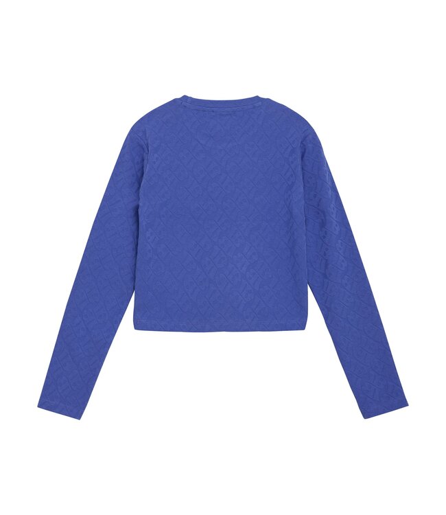 Indian Blue Jeans Winter t-shirt meisjes - blauw - longsleeve/logo/Jacquard