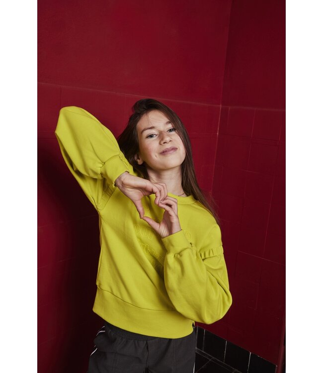 Indian Blue Jeans Winter sweater meisjes - geel - print