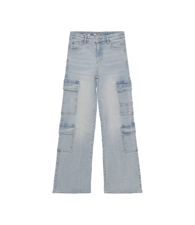 Indian Blue Jeans Winter cargo jeansbroek meisjes - blauw - wide fit